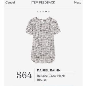 Daniel Rainn polka dot crew neck blouse